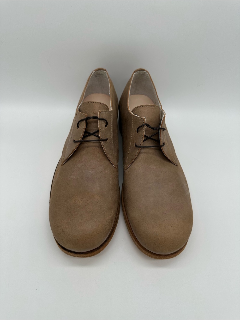 Men's Classic Tan Leather Derby Shoes